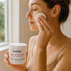Sonäge Glow To Go Glycolic Acid Peel Pads 30ct AHA Radiance Pads for Smooth Skin